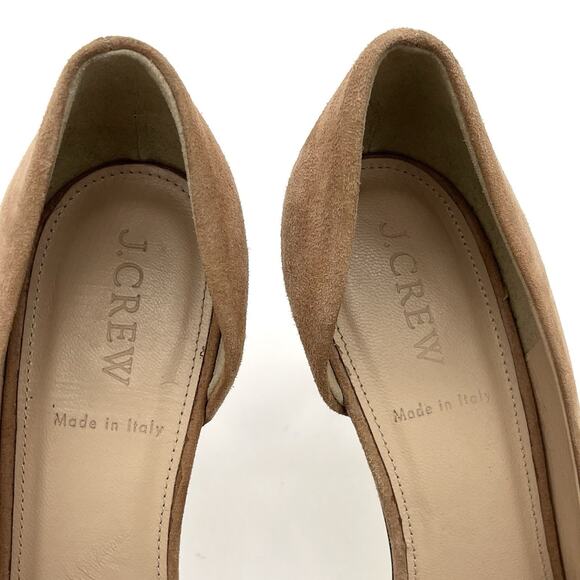 J.Crew Lucie Suede D'Orsay Pumps Chic Minimalist Classic Ashen Brown Heels Sz 8 - Picture 4 of 13